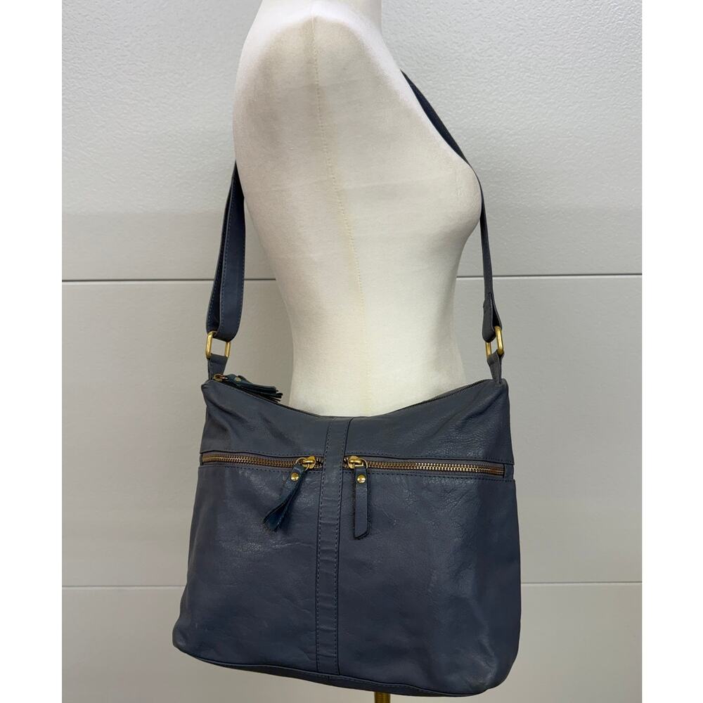Great American Leather Works Shoulder Bag Dusty Blue